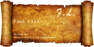 Faul Lili névjegykártya