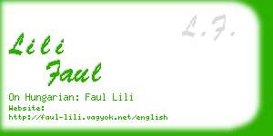 lili faul business card